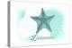 Delaware - Starfish - Teal - Coastal Icon-Lantern Press-Stretched Canvas