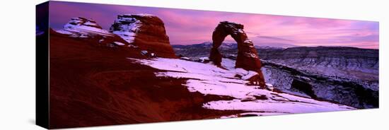 Delicate Arch in Winter, Arches National Park, Utah, Usa-null-Stretched Canvas