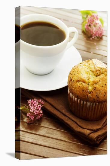 Delicious Poppy Seed Muffins with A Cup of Coffee-Melpomene-Premier Image Canvas