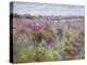 Delphinium Field and Church-Timothy Easton-Premier Image Canvas