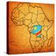 Democratic Republic of Congo on Actual Map of Africa-michal812-Stretched Canvas