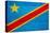 Democratic Republic of The Congo Flag Design with Wood Patterning - Flags of the World Series-Philippe Hugonnard-Stretched Canvas