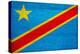 Democratic Republic of The Congo Flag Design with Wood Patterning - Flags of the World Series-Philippe Hugonnard-Stretched Canvas