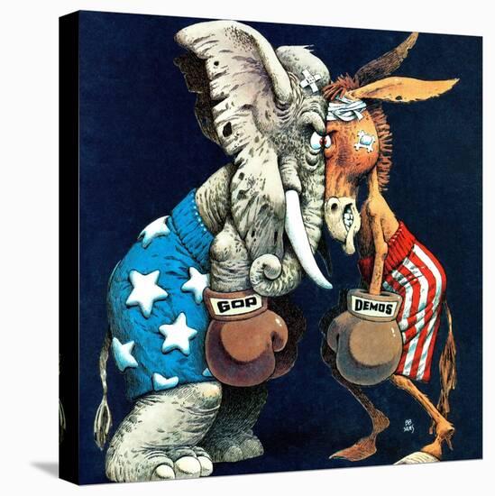 "Democrats vs. Republicans," July/Aug 1980-BB Sams-Premier Image Canvas