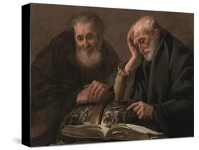 Democritus and Heraclitus by Hendrick Jansz Terbrugghen-Hendrick Jansz Terbrugghen-Premier Image Canvas