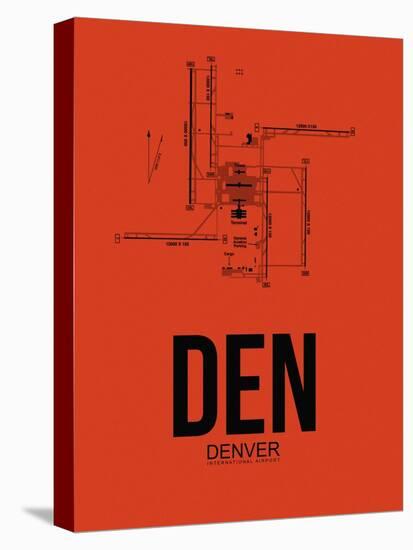 DEN Denver Airport Orange-NaxArt-Stretched Canvas