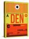 DEN Denver Luggage Tag 1-NaxArt-Stretched Canvas