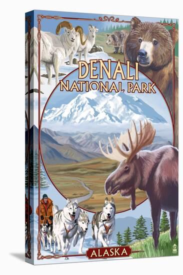 Denali National Park, Alaska - Park Views-Lantern Press-Stretched Canvas