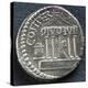 Denarius of Octavian Depicting Temple Dedicated to Deified Julius Caesar, 37-33 BC-null-Premier Image Canvas