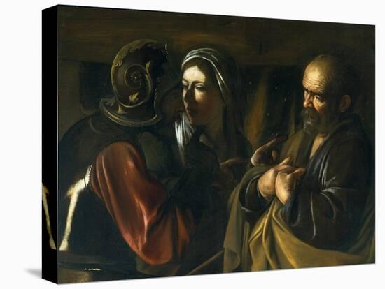 Denial of St Peter, 1610-Michelangelo Merisi da Caravaggio-Premier Image Canvas