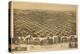 Denison, Texas - Panoramic Map-Lantern Press-Stretched Canvas