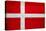 Denmark Flag Design with Wood Patterning - Flags of the World Series-Philippe Hugonnard-Stretched Canvas