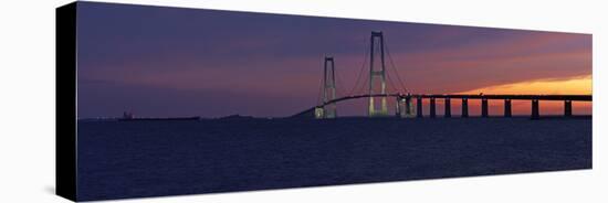 Denmark, Funen, Great Belt Bridge, Dusk-Chris Seba-Premier Image Canvas