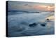 Denmark, Island M¡N, Klintholm Havn, Sunset, Beach, Groyne, Erratic Blocks-Andreas Vitting-Premier Image Canvas