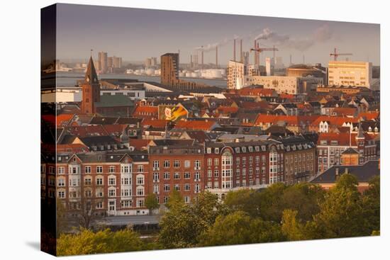 Denmark, Jutland, Aalborg, Elevated City View from the South-Walter Bibikow-Premier Image Canvas