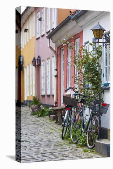 Denmark, Jutland, Aalborg, Houses Along Hjelmerstald Street-Walter Bibikow-Premier Image Canvas
