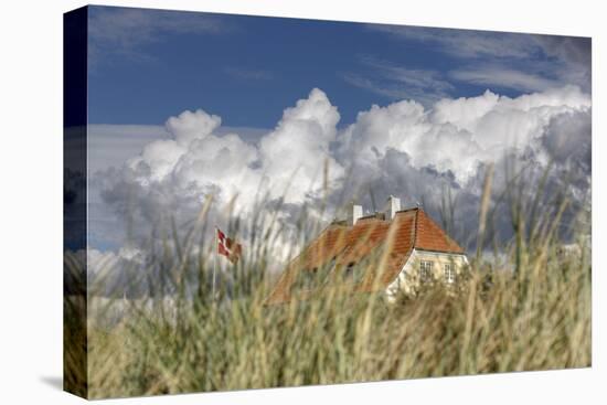 Denmark, Jutland, Lškken, House, Flag, Cloud-Harald Schšn-Premier Image Canvas