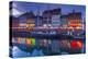 Denmark, Zealand, Copenhagen, Nyhavn Harbor, Evening-Walter Bibikow-Premier Image Canvas