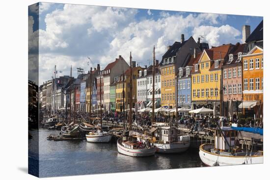 Denmark, Zealand, Copenhagen, Nyhavn Harbor-Walter Bibikow-Premier Image Canvas