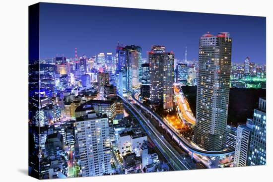 Dense Buildings In Minato-Ku, Tokyo Japan With Tokyo Sky Tree Visible On The Horizon-SeanPavonePhoto-Premier Image Canvas