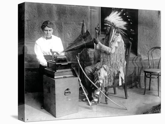Densmore Recording Mountain Chief, 1916-Science Source-Premier Image Canvas