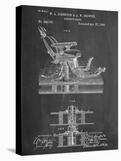 Dentists Chair Patent 1886-null-Stretched Canvas