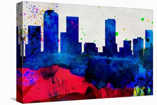 Denver City Skyline-NaxArt-Stretched Canvas