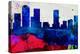 Denver City Skyline-NaxArt-Stretched Canvas