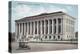 Denver, Colorado - Public Library View with Old Cars and People-Lantern Press-Stretched Canvas