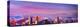 Denver Colorado Skyline with luminous Rocky Mounta-Markus Bleichner-Stretched Canvas