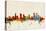 Denver Colorado Skyline-Michael Tompsett-Stretched Canvas