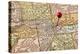 Denver on Vintage 1920S Map of Colorado with a Red Pushpin, Selective Focus (Printed in 1926 - Copy-PixelsAway-Premier Image Canvas