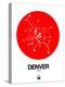 Denver Red Subway Map-NaxArt-Stretched Canvas