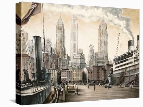 Departure, New York-Matthew Daniels-Stretched Canvas