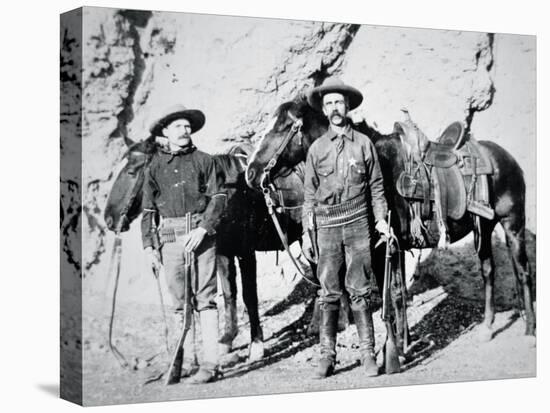 Deputy Sheriff C.H. Farnsworth and Ranger W.K. Foster on Patrol in Arizona, c.1903-null-Premier Image Canvas