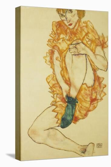 Der Gruene Strumpf, 1914-Egon Schiele-Premier Image Canvas