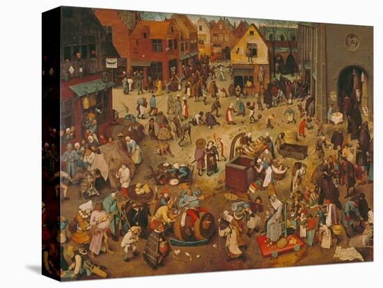 Der Kampf Zwischen Fasching Und Fasten, 1559-Pieter Bruegel the Elder-Premier Image Canvas