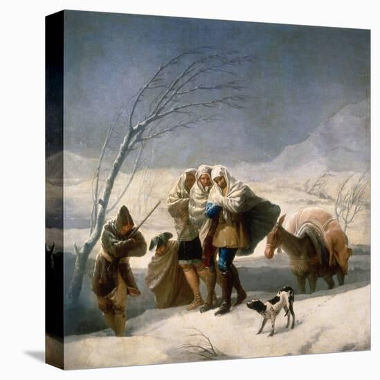 Der Winter (oder: Schneefall). 1786 - 87-Francisco de Goya-Premier Image Canvas