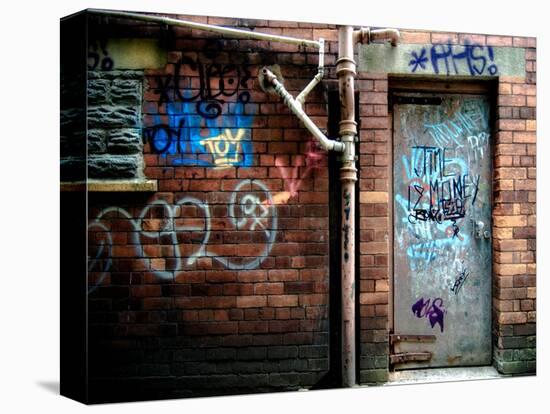 Derelict Door with Graffiti 2-Clive Nolan-Premier Image Canvas