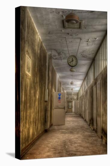 Derelict Interior with Clock-Nathan Wright-Premier Image Canvas