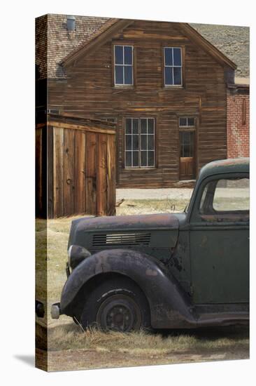 Derelict Vintage Truck and Old Buildings, Bodie Ghost Town, California-David Wall-Premier Image Canvas