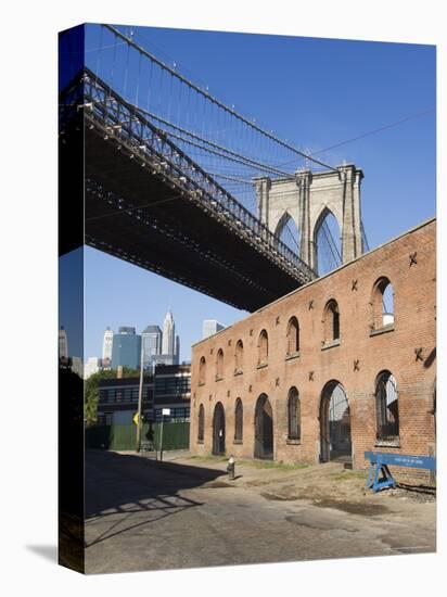 Derelict Warehouses Under Brooklyn Bridge, Brooklyn, New York City, New York, USA-Amanda Hall-Premier Image Canvas