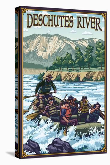 Deschutes River Rafting, Bend, Oregon-Lantern Press-Stretched Canvas