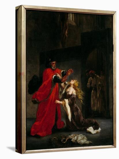 Desdemone Cursed by Her Father (Brabantio). Illustration of William Shakespeare's Play “Othello or-Ferdinand Victor Eugene Delacroix-Premier Image Canvas