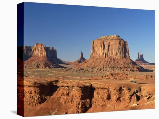 Desert Landscape with Rock Formations in Monument Valley, Arizona, USA-null-Premier Image Canvas