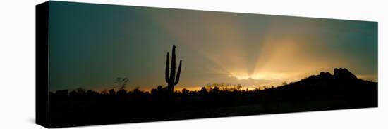 Desert Sun Beams, Near Phoenix, Arizona, USA-null-Premier Image Canvas