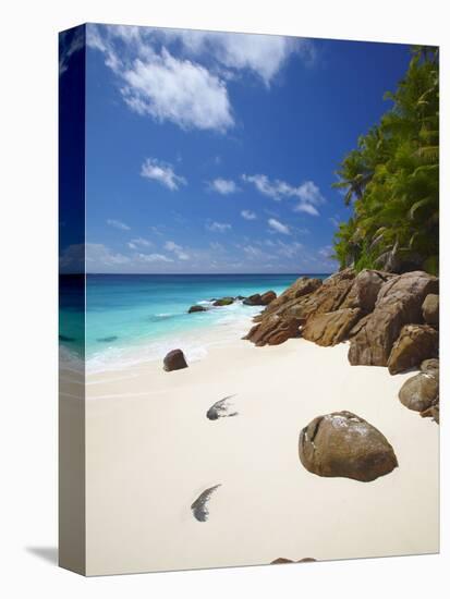 Deserted Beach, La Digue, Seychelles, Indian Ocean, Africa-null-Premier Image Canvas