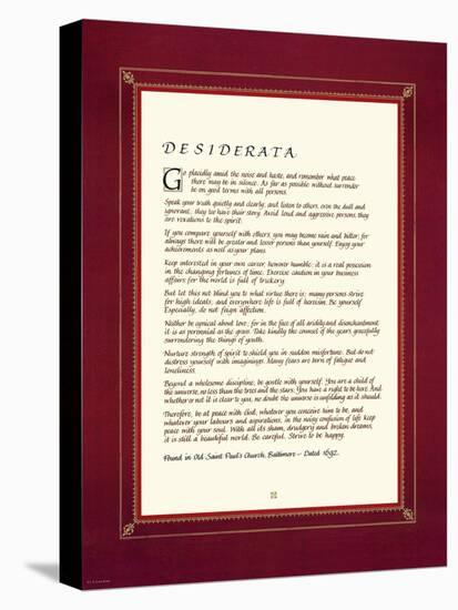 Desiderata--Stretched Canvas