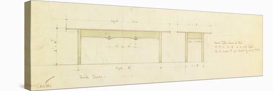 Design for a Dining Table and Small Table watercolor-Charles Rennie Mackintosh-Premier Image Canvas