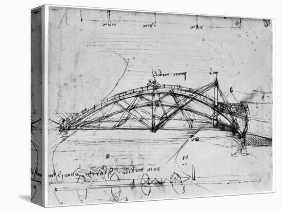 Design for a Parabolic Swing Bridge, 1480-1490-Leonardo da Vinci-Premier Image Canvas